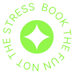 Book the fun not the stress circle animation